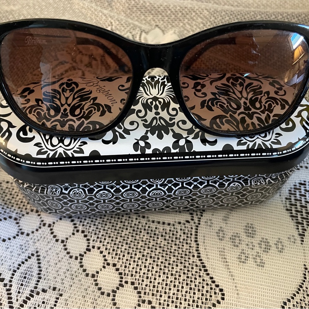 Brighton Black  Sunglasses with Elegant Design and Case
